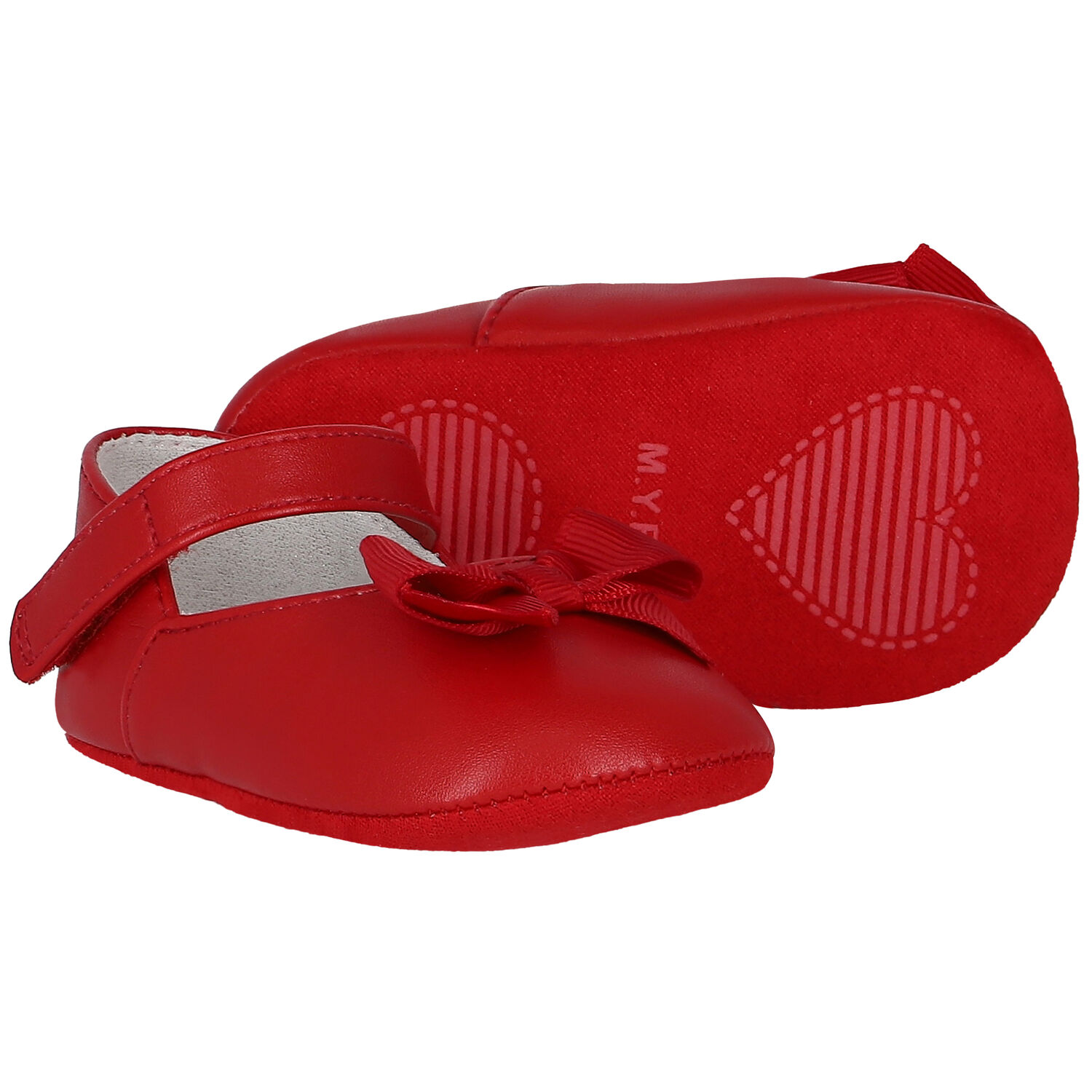 Baby Girls Red Bow Pre Walker Shoes Set, 2, hi-res